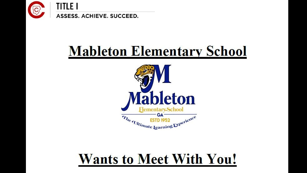 Title One Mableton Logo
